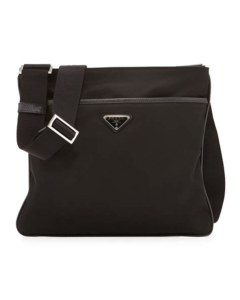 prada nylon crossbody women with pouch on the strap